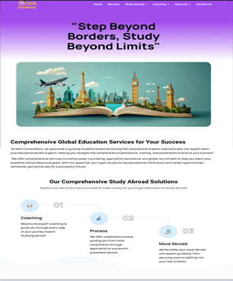 World IT's successful web design project for Moin Consultancy - Starmeda collaboration